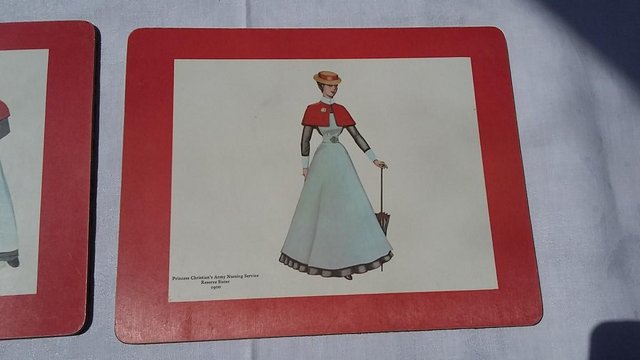 Image 6 of VINTAGE PLACEMATS ARMY NURSING SERVICE 1854 -1902