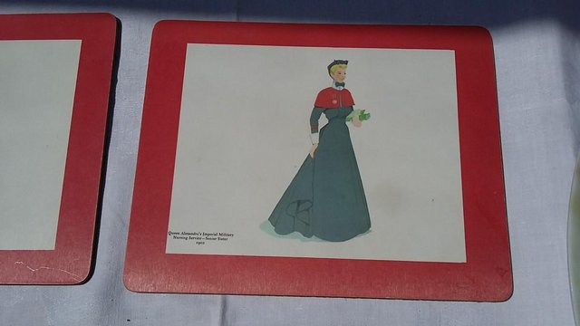Image 8 of VINTAGE PLACEMATS ARMY NURSING SERVICE 1854 -1902
