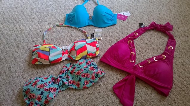 Preview of the first image of PADDED BIKINI TOPS BUNDLE BNWT FREE POST.