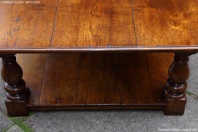 Image 51 of A LARGE SOLID TUDOR OAK TWO DRAWER COFFEE TABLE STAND