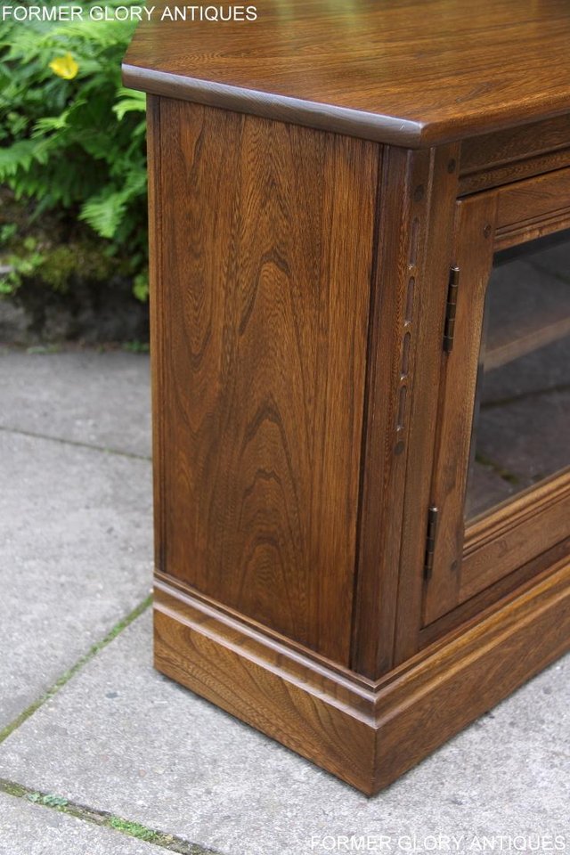 Image 28 of ERCOL GOLDEN DAWN ELM CORNER TV CABINET STAND TABLE UNIT