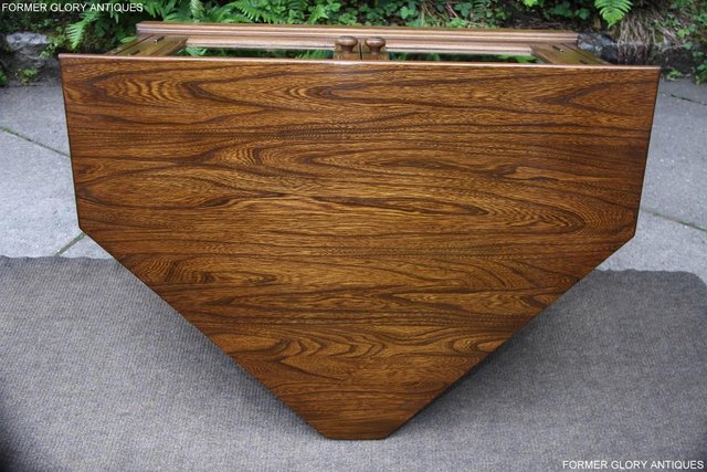 Image 78 of ERCOL GOLDEN DAWN ELM CORNER TV CABINET STAND TABLE UNIT