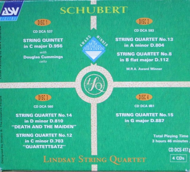 Image 2 of Scubert - Lindsay String Quartet (Incl P&P)