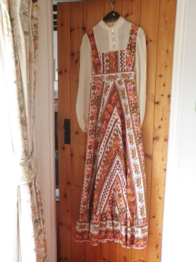 Preview of the first image of Vintage 1970 Long Dress.