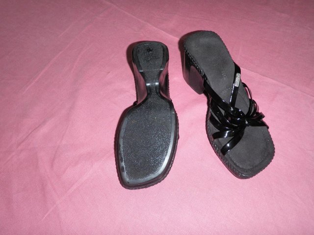Image 3 of Black Kickers Sandals and New Look Purple High Heels
