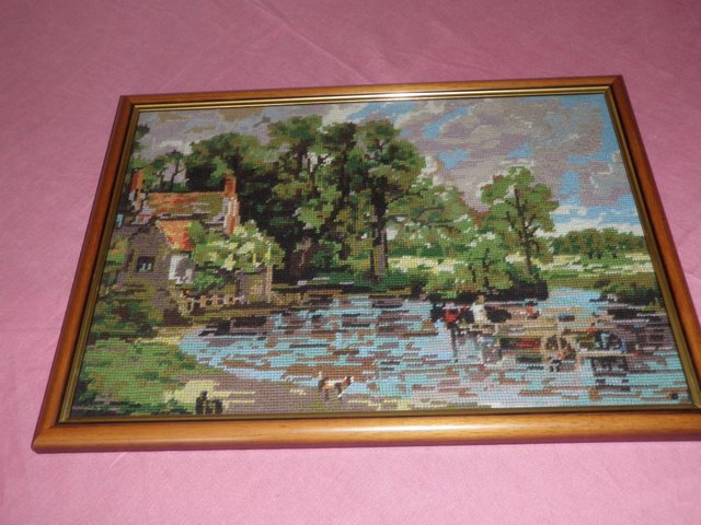 Image 2 of Two framed tapestry pictures