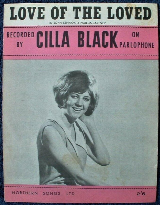 Preview of the first image of WANTED SHEET MUSIC LOVE OF THE LOVED CILLA BLACK.