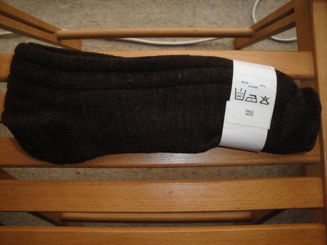 Image 2 of Brown Adult Thickish Socks NewC344