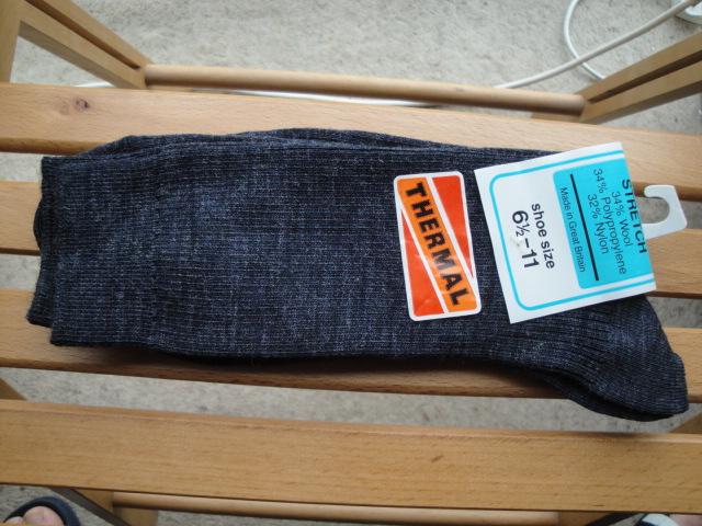 Image 2 of Airforce Blue Thermal Stretch Socks. New. C348