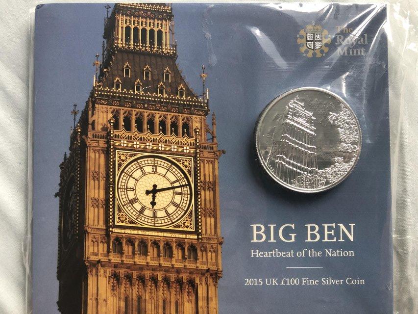 Preview of the first image of Big Ben UK (Heartbeat of the Nation) 1st ever £100 coin.