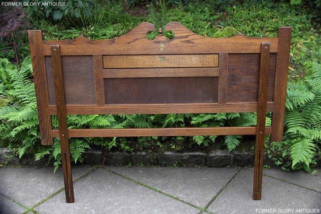 Image 7 of WOOD BROTHERS OLD CHARM LIGHT OAK DOUBLE BED HEADBOARD STAND