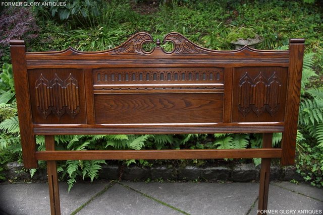 Image 19 of WOOD BROTHERS OLD CHARM LIGHT OAK DOUBLE BED HEADBOARD STAND