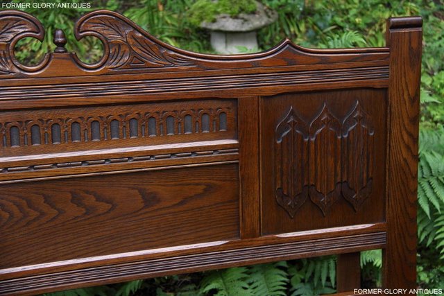 Image 27 of WOOD BROTHERS OLD CHARM LIGHT OAK DOUBLE BED HEADBOARD STAND