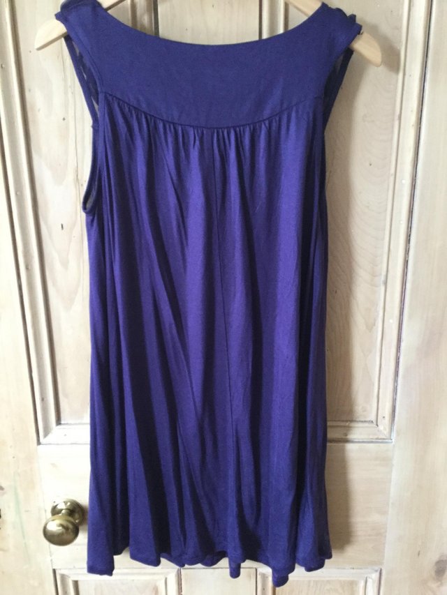 Image 4 of M&S Limited Collection Sz12 Deep Purple Ruffle Top