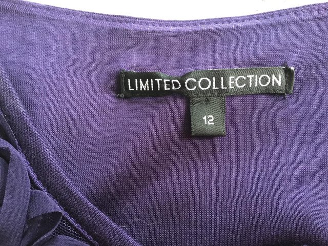 Image 9 of M&S Limited Collection Sz12 Deep Purple Ruffle Top