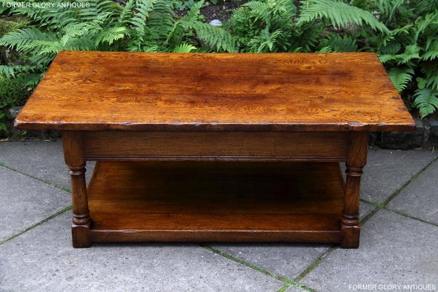 Image 14 of TITCHMARSH AND GOODWIN SOLID OAK TWO DRAWER POT BOARD COFFEE
