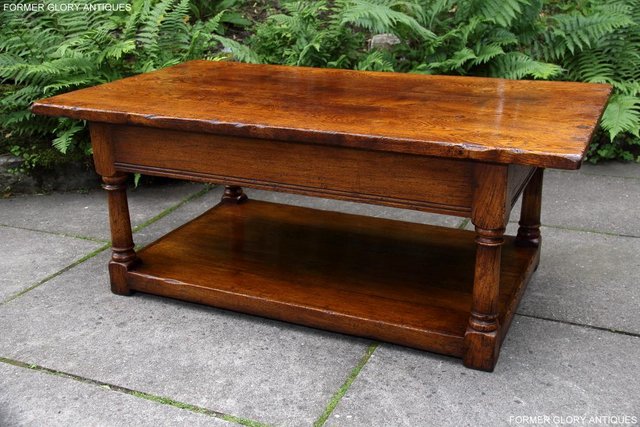 Image 23 of TITCHMARSH AND GOODWIN SOLID OAK TWO DRAWER POT BOARD COFFEE