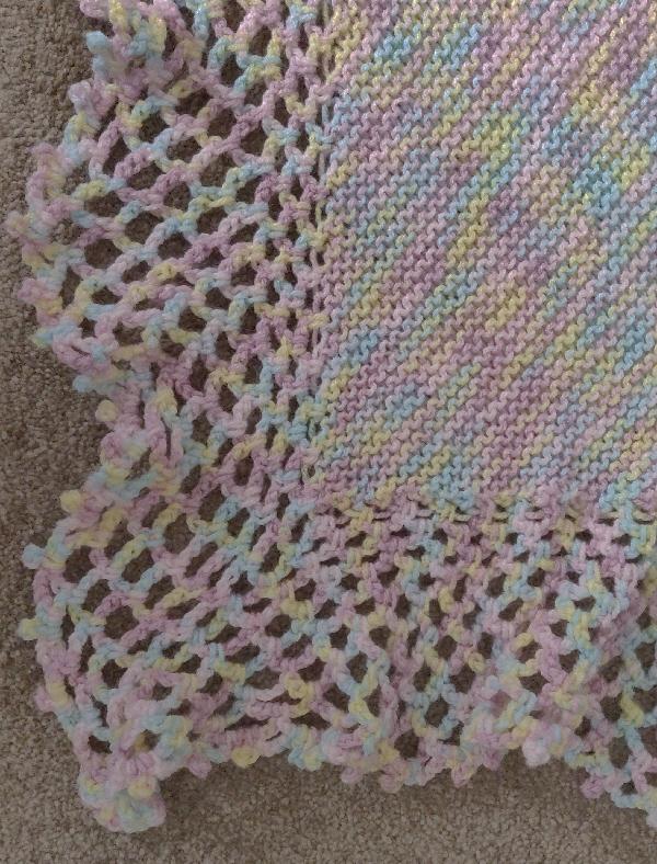 Image 2 of Beautiful Hand Crocheted Baby Blanket.     BX12