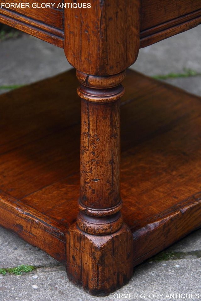 Image 14 of PAIR OF TITCHMARSH & GOODWIN OAK LAMP PHONE SIDE END TABLES