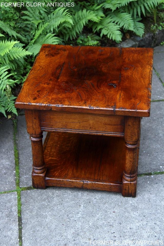 Image 20 of PAIR OF TITCHMARSH & GOODWIN OAK LAMP PHONE SIDE END TABLES