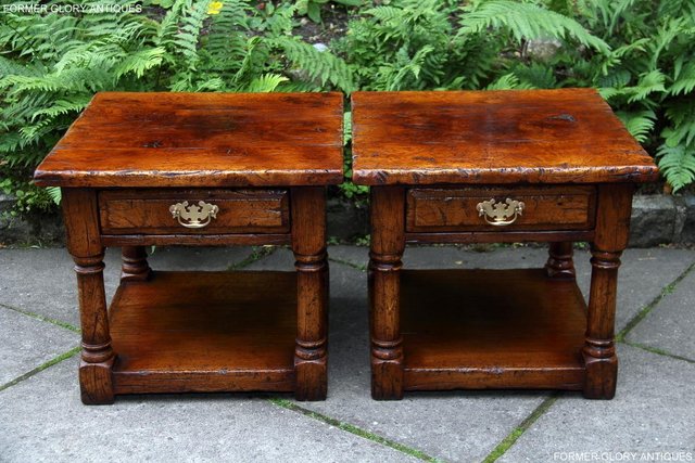 Image 27 of PAIR OF TITCHMARSH & GOODWIN OAK LAMP PHONE SIDE END TABLES