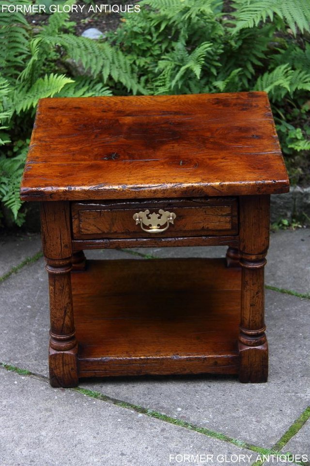 Image 29 of PAIR OF TITCHMARSH & GOODWIN OAK LAMP PHONE SIDE END TABLES