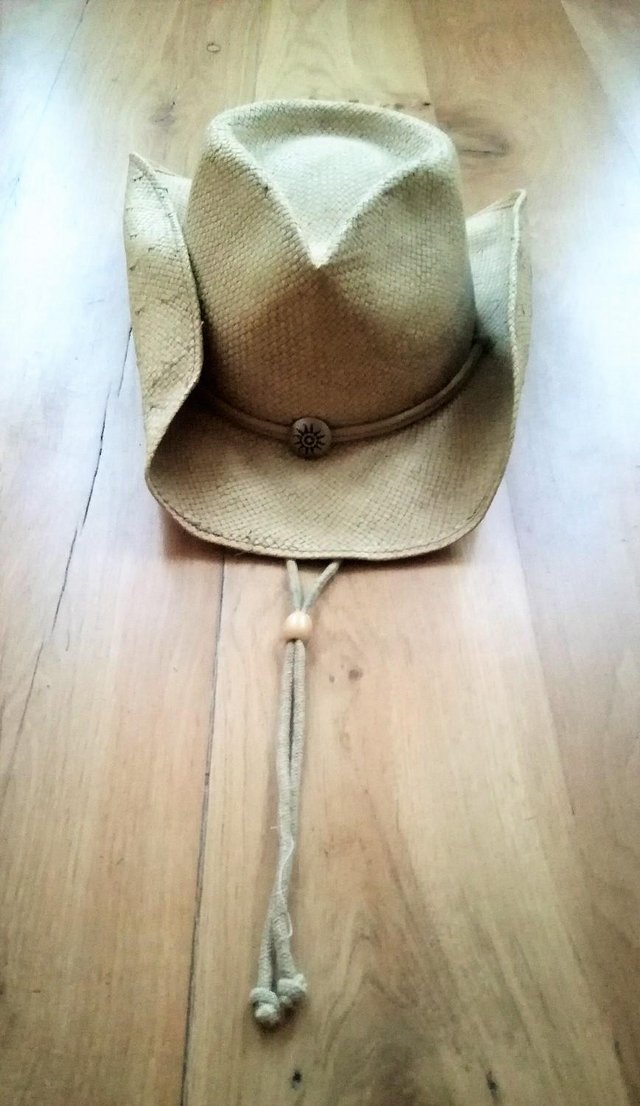 Preview of the first image of TRUE VINTAGE Scala Cowboy Hat Unisex Fancy Dress S/M.
