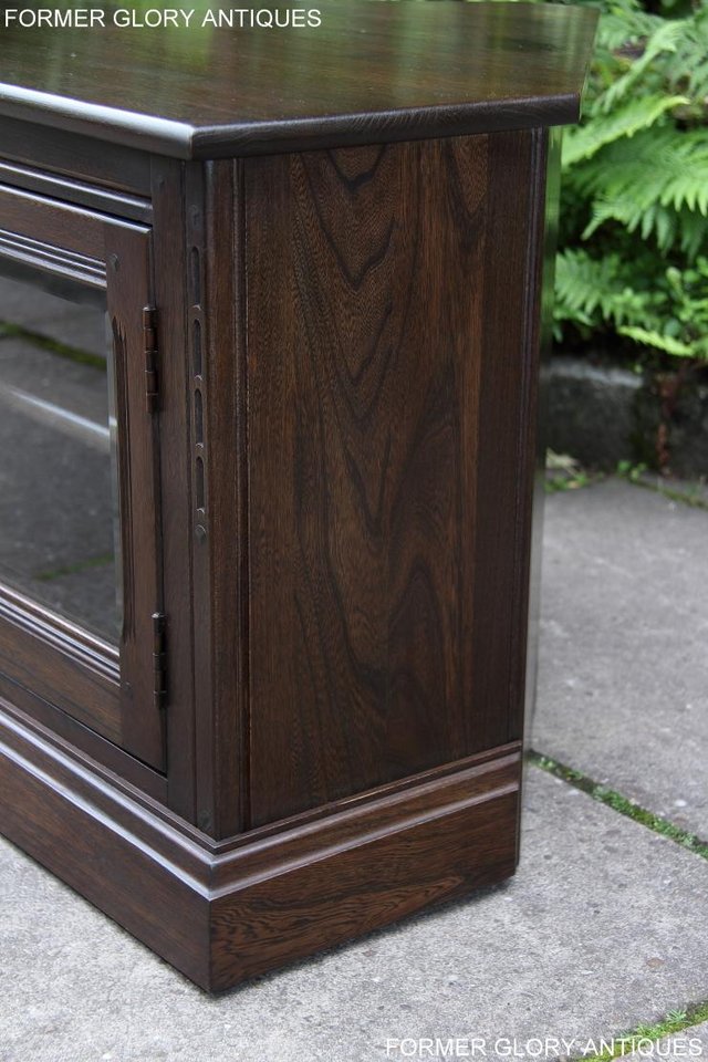 Image 37 of ERCOL TRADITIONAL ELM CORNER DVD TV CABINET STAND TABLE UNIT