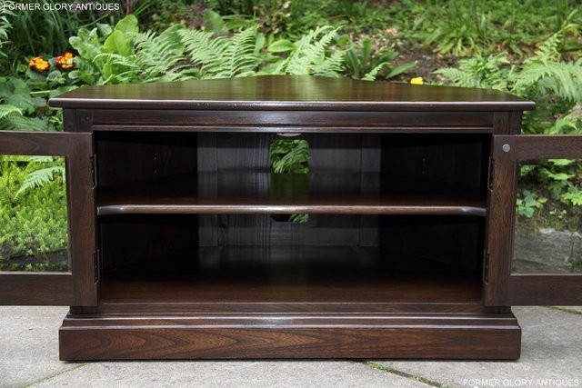 Image 51 of ERCOL TRADITIONAL ELM CORNER DVD TV CABINET STAND TABLE UNIT