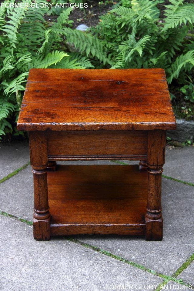 Image 37 of PAIR OF TITCHMARSH & GOODWIN OAK LAMP PHONE SIDE END TABLES