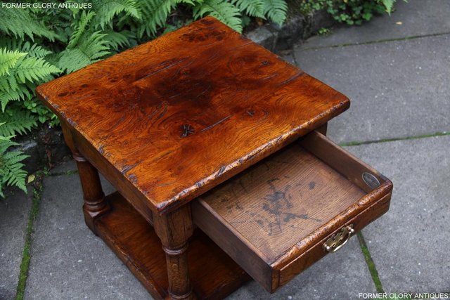Image 48 of PAIR OF TITCHMARSH & GOODWIN OAK LAMP PHONE SIDE END TABLES