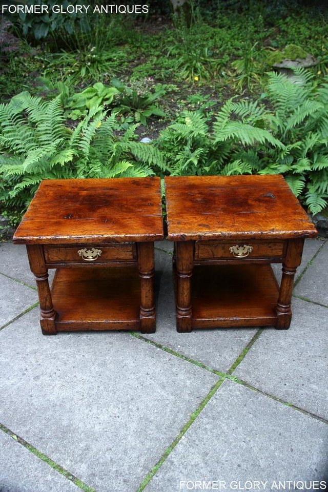 Image 57 of PAIR OF TITCHMARSH & GOODWIN OAK LAMP PHONE SIDE END TABLES
