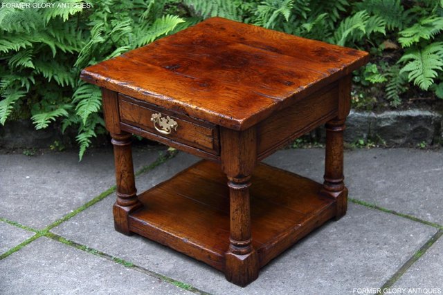 Image 58 of PAIR OF TITCHMARSH & GOODWIN OAK LAMP PHONE SIDE END TABLES