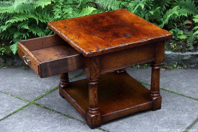 Image 62 of PAIR OF TITCHMARSH & GOODWIN OAK LAMP PHONE SIDE END TABLES