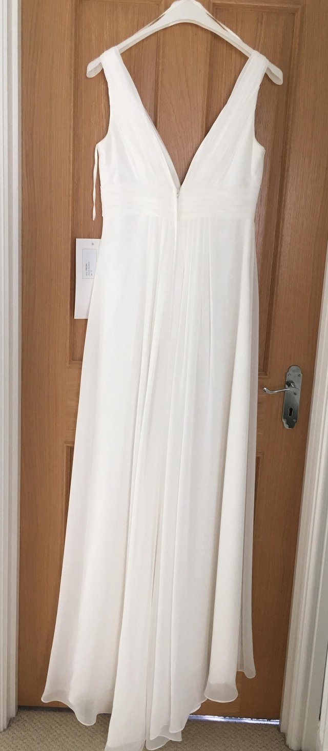 Image 3 of Ivory Empire Line Wedding Dress, Size 12, Brand New with Tag