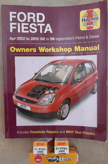 Preview of the first image of Ford Fiesta mk 6 Haynes Manual (plus plugs).
