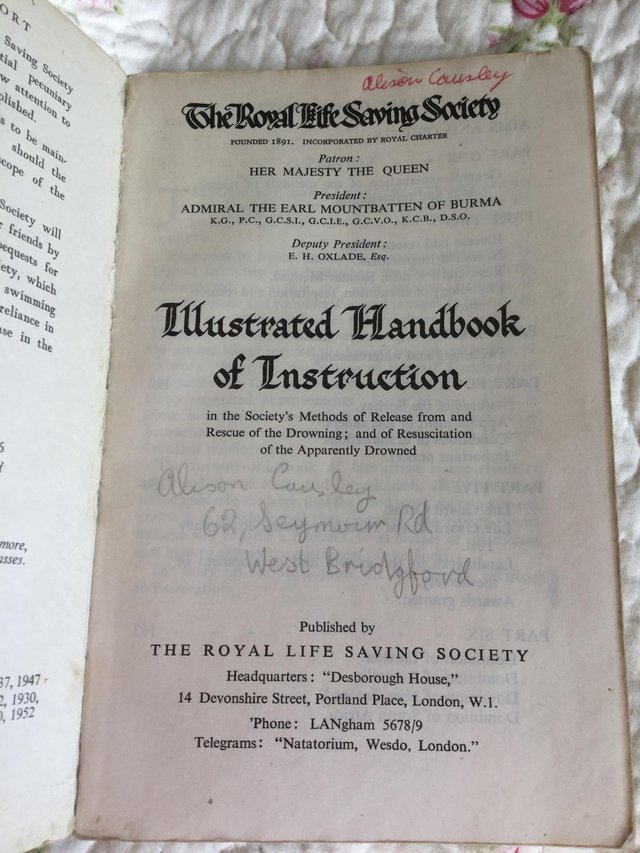 Image 6 of The Royal Life Saving Society Handbook of Instruction 1952