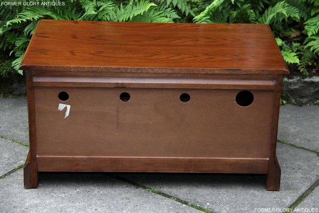 Image 14 of OLD CHARM TUDOR BROWN OAK TV STAND TABLE DVD CABINET UNIT