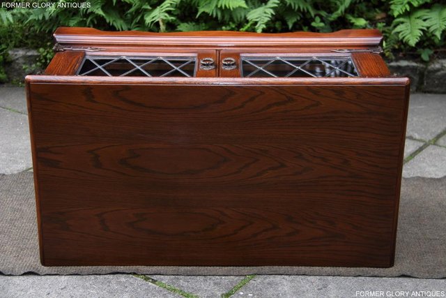 Image 24 of OLD CHARM TUDOR BROWN OAK TV STAND TABLE DVD CABINET UNIT