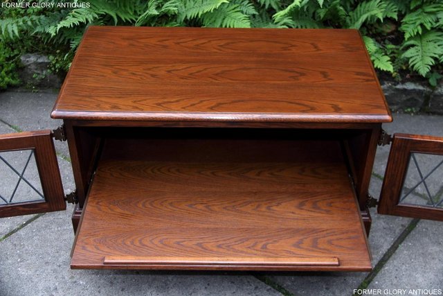 Image 51 of OLD CHARM TUDOR BROWN OAK TV STAND TABLE DVD CABINET UNIT