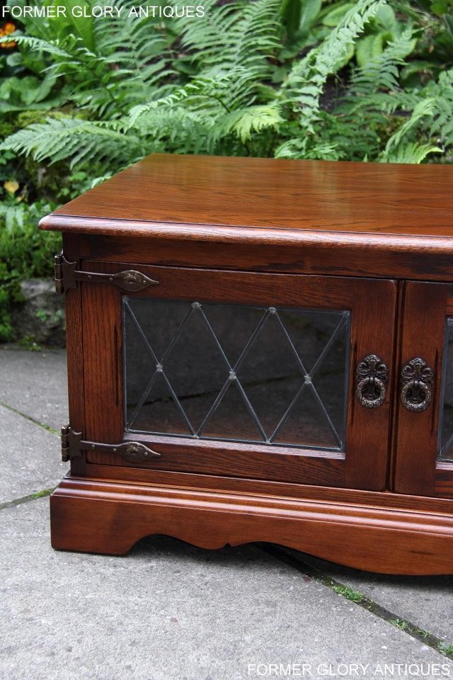 Image 56 of OLD CHARM TUDOR BROWN OAK TV STAND TABLE DVD CABINET UNIT