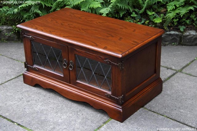Image 57 of OLD CHARM TUDOR BROWN OAK TV STAND TABLE DVD CABINET UNIT