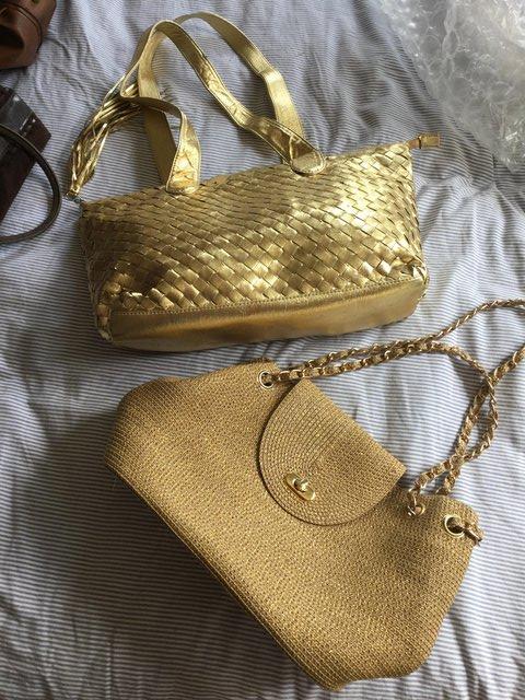Preview of the first image of X2 Gold Bags, Braciano and Unbranded.
