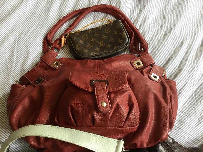 Image 2 of Job Lot x4 Handbags, 1x Large, 1x Med, 2x Sm, Red, Brown