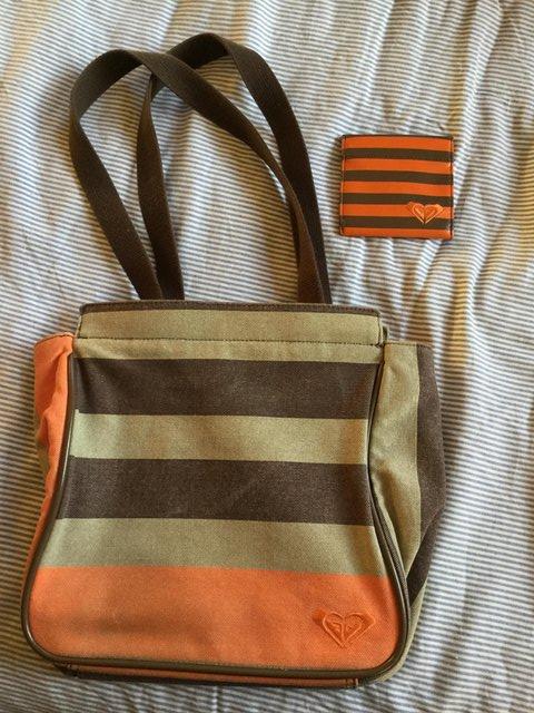 Preview of the first image of QUIKSILVER Stripey Tote Bag & Matching Coin Purse.