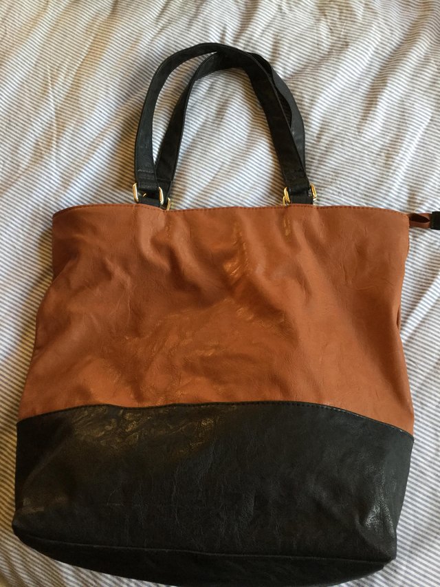 Image 3 of Chocolate & Ginger Tote & NEXT Burnt Orange Clutch