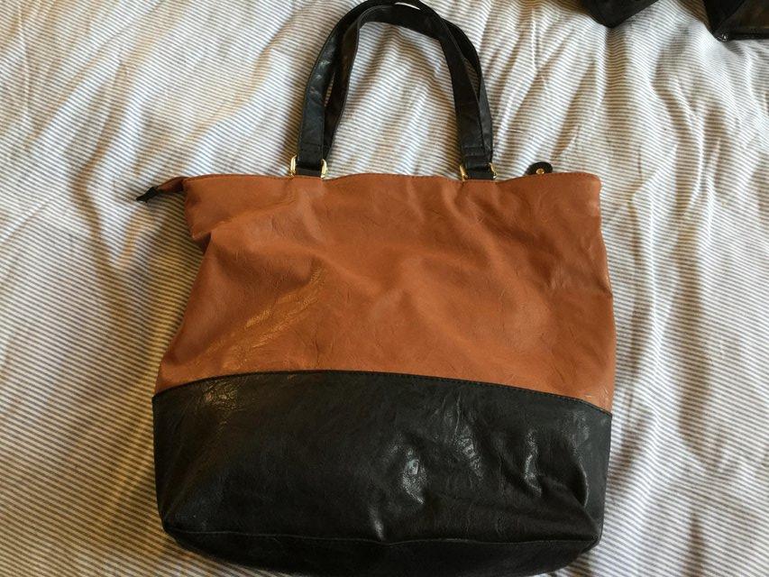 Image 2 of Chocolate & Ginger Tote & NEXT Burnt Orange Clutch