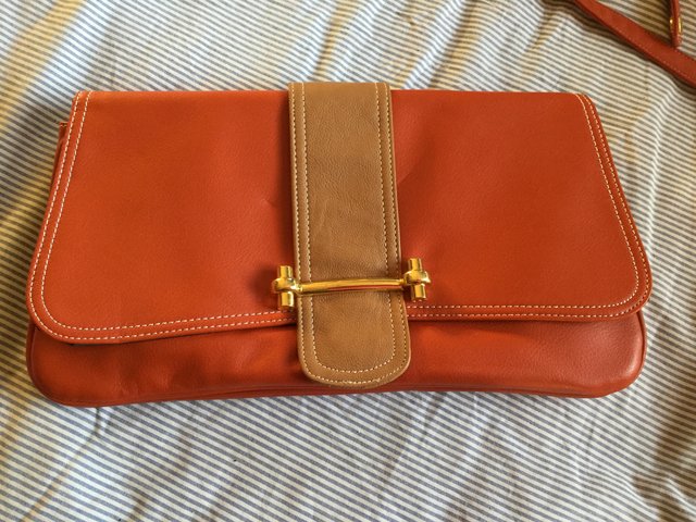 Image 13 of Chocolate & Ginger Tote & NEXT Burnt Orange Clutch