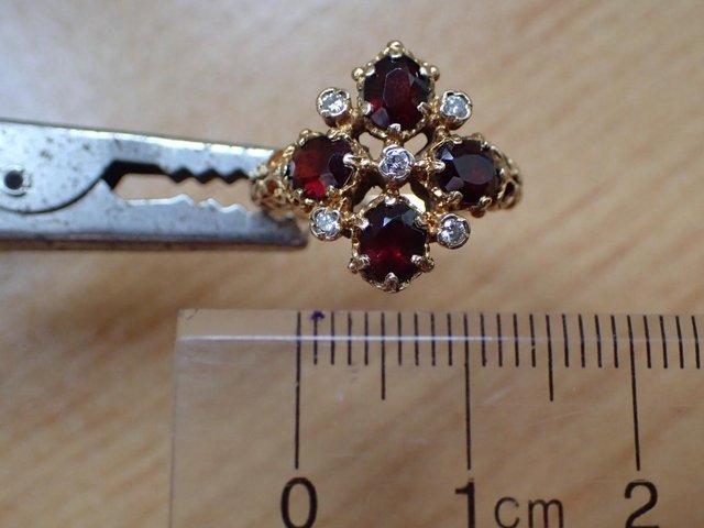 Preview of the first image of Diamonds and Garnets ring.