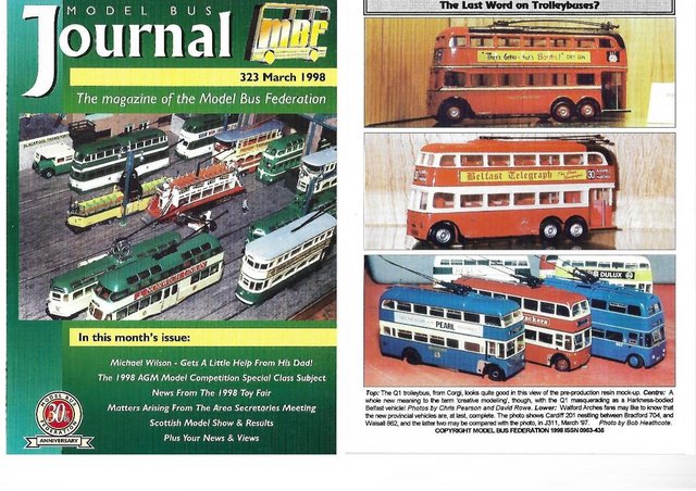 Preview of the first image of MODEL BUS JOURNAL FROM MARCH 1998.